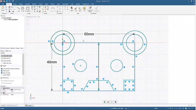 New Sketch design mode