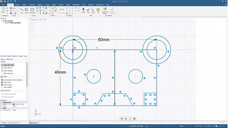 New Sketch design mode